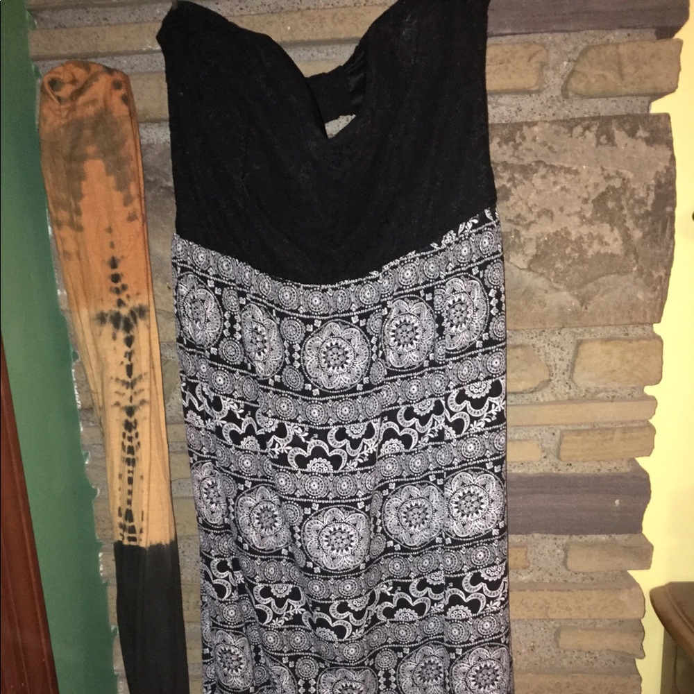 Maxi strapless dress